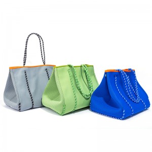 Vente en gros Sac à main de plage ennéoprène imprimé Sac à main ennéoprène imperméable à la plage en stock à vendre