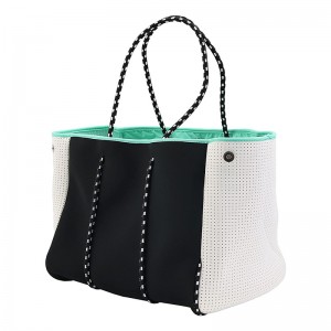 Sac de plage ennéoprène de sac à provisions polyvalent personnalisé avec poche intérieure à glissière