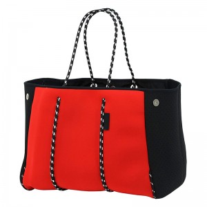 2021 printempsnouveau Style LOGO personnalisé femmes sacs à main rayure multi-usage résistant à l\'eaunéoprène plage fourre-tout